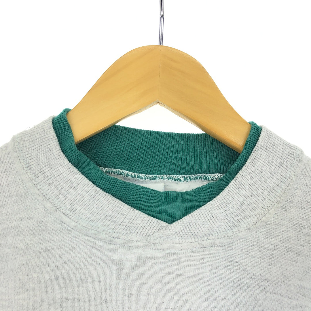 90'S Russell Two-tone Layered Neck Plain Blank Sweatshirt Trainer Made in USA Men's L Vintage /eaa426416
