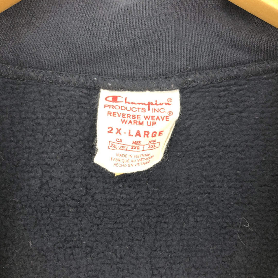 Champion Reverse Weave Replica Solid Color Tag WARM UP Half Zip Sweatshirt Trainer Men's XXL /eaa426434