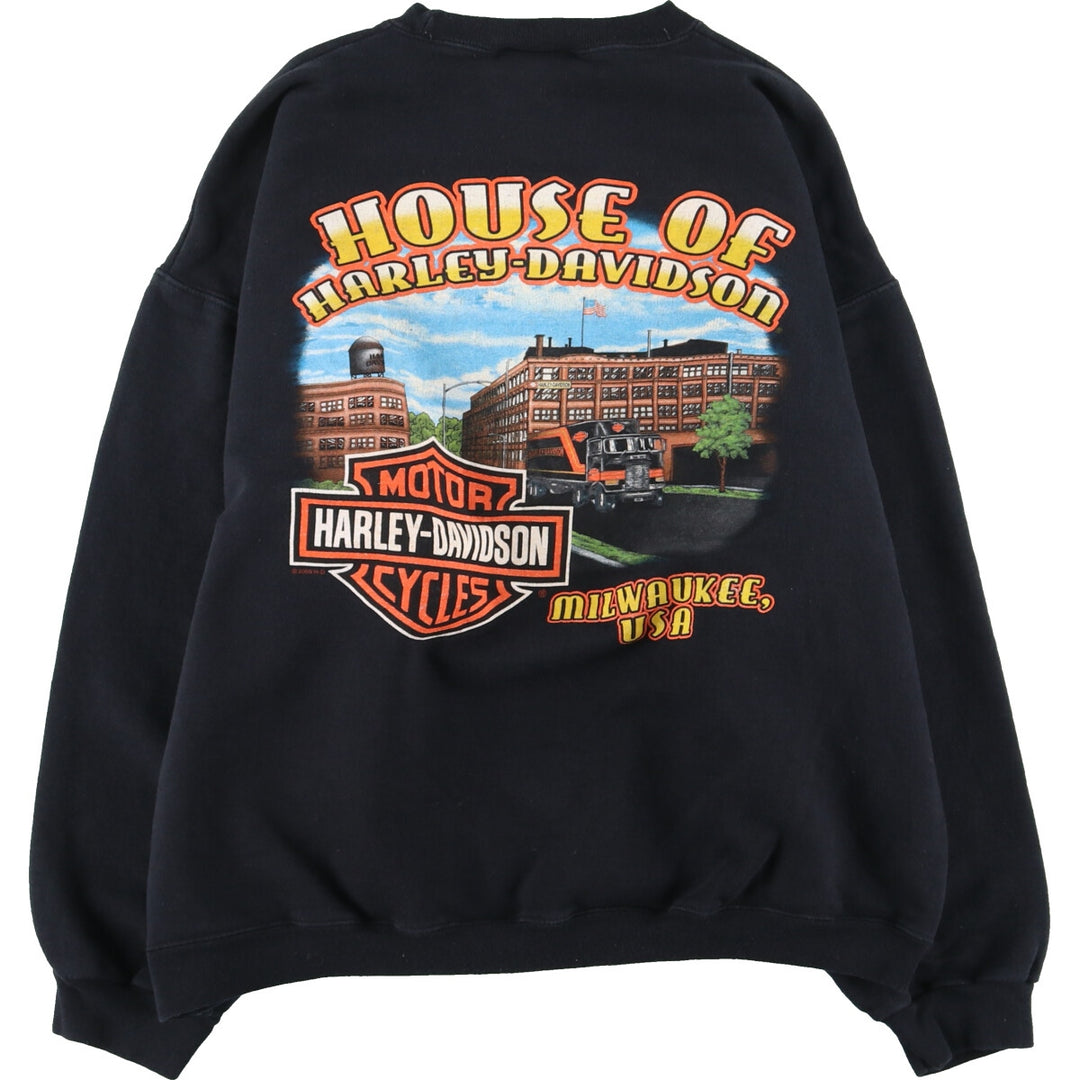 Harley Davidson Double-sided Printed Sweatshirt Trainer Men's L /eaa426466