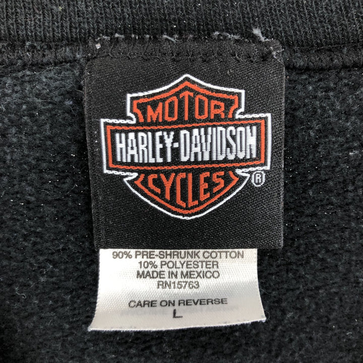 00'S Harley-Davidson Double-sided Printed Sweatshirt, Men's L /eaa426481