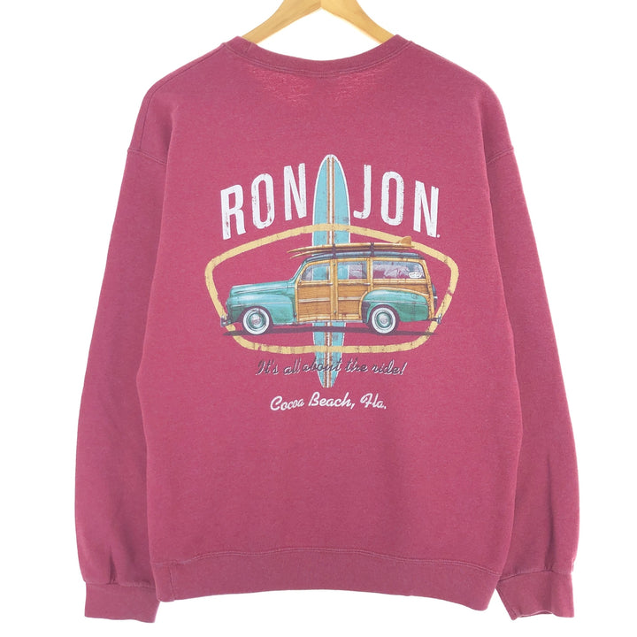 Jerzees RON JON SURF SHOP Back Print Advertising Sweatshirt Trainer Men's L Vintage /eaa426492