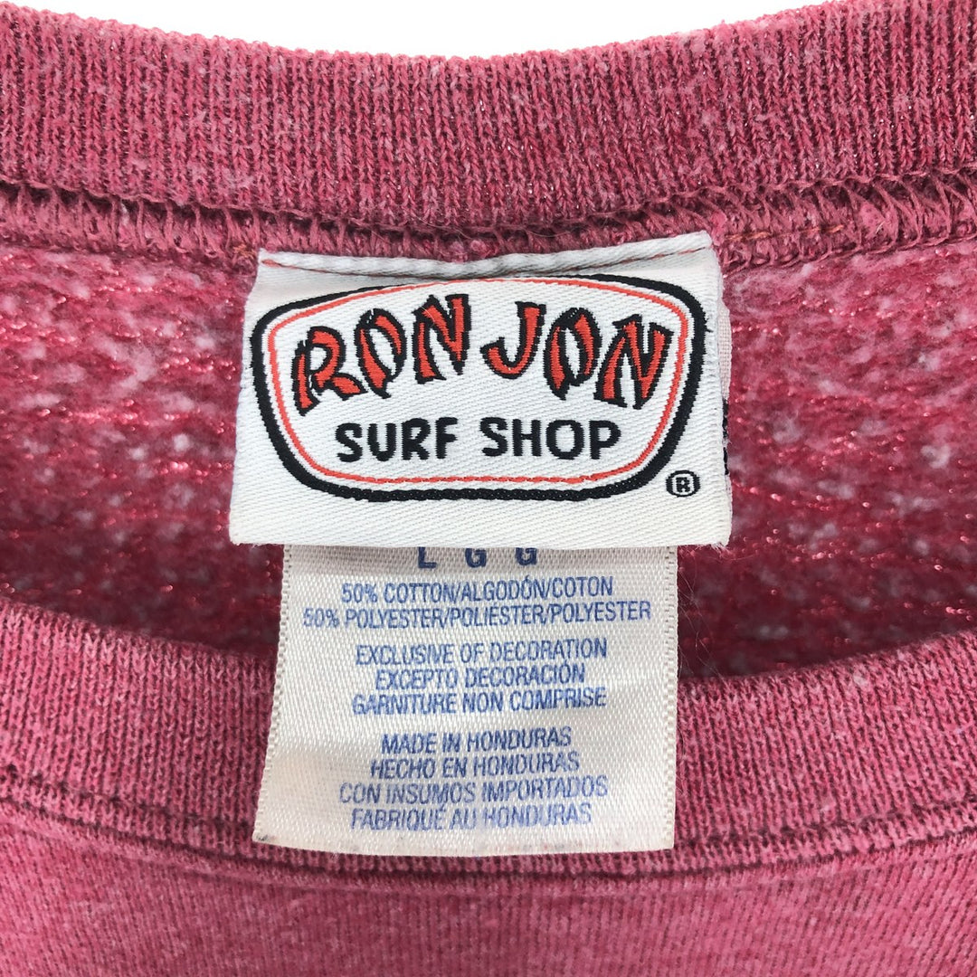 Jerzees RON JON SURF SHOP Back Print Advertising Sweatshirt Trainer Men's L Vintage /eaa426492