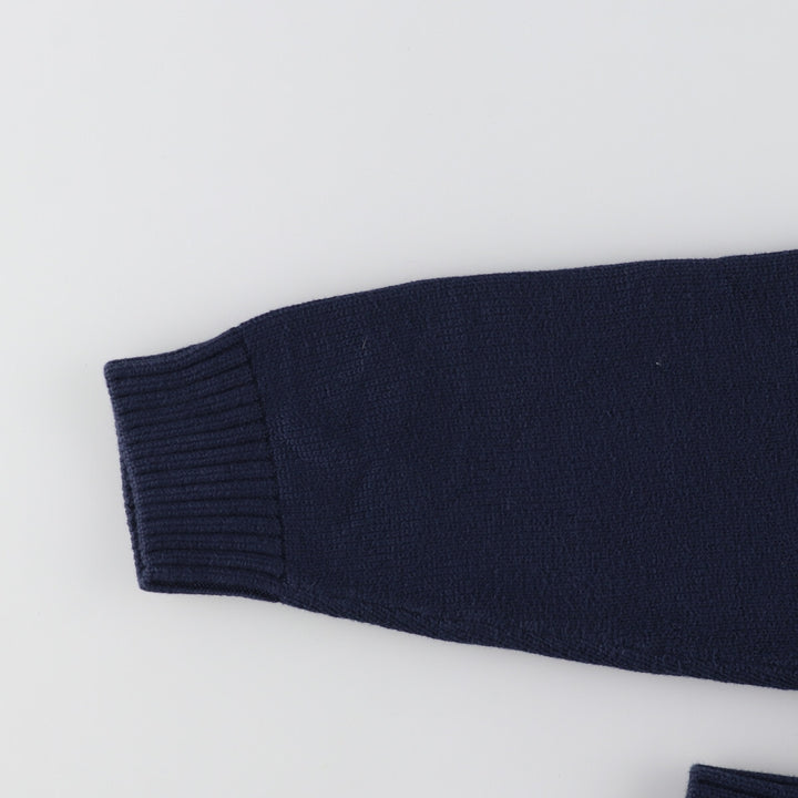 LLBean Nordic Pattern Cotton Knit Half Zip Sweater Men's L size /eaa426503