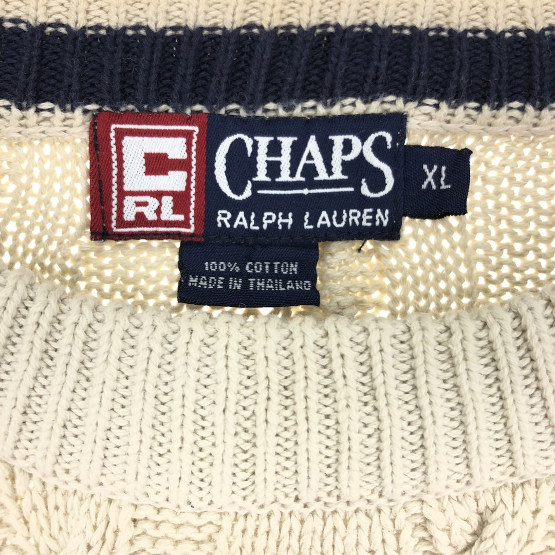 90'S Ralph Lauren CHAPS cotton knit sweater men's XL vintage /eaa426513