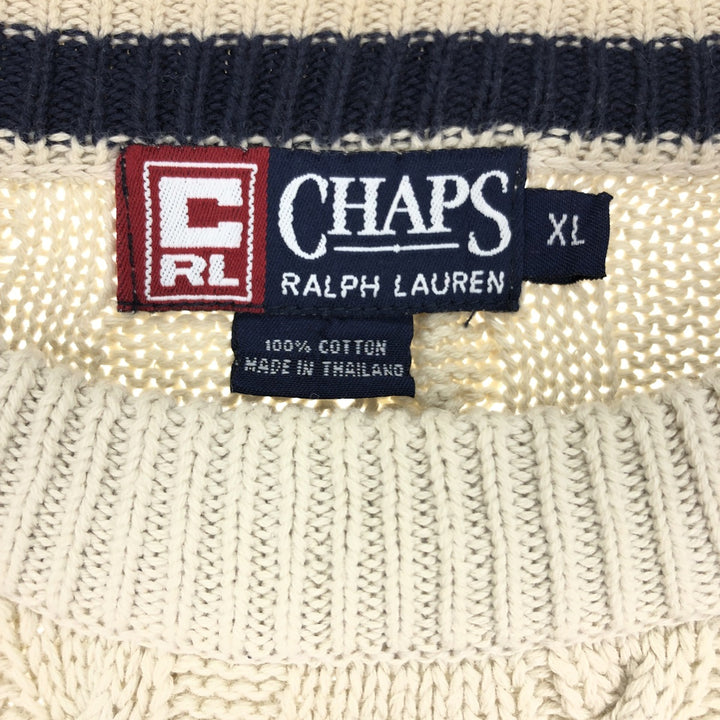 90'S Ralph Lauren CHAPS cotton knit sweater men's XL vintage /eaa426513