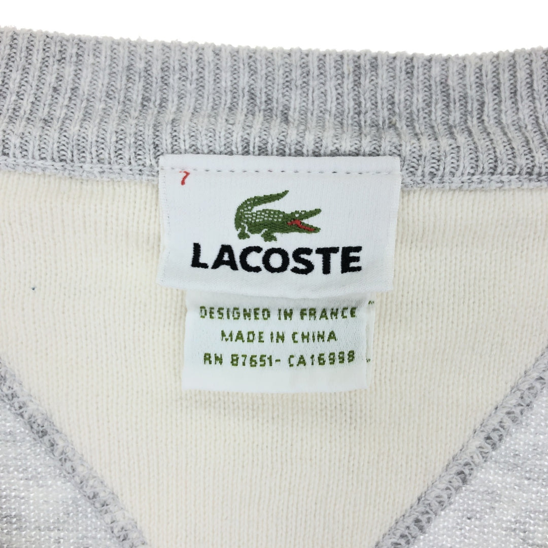 Lacoste LACOSTE French design V-neck cotton knit sweater size 7 Men's L /eaa426514