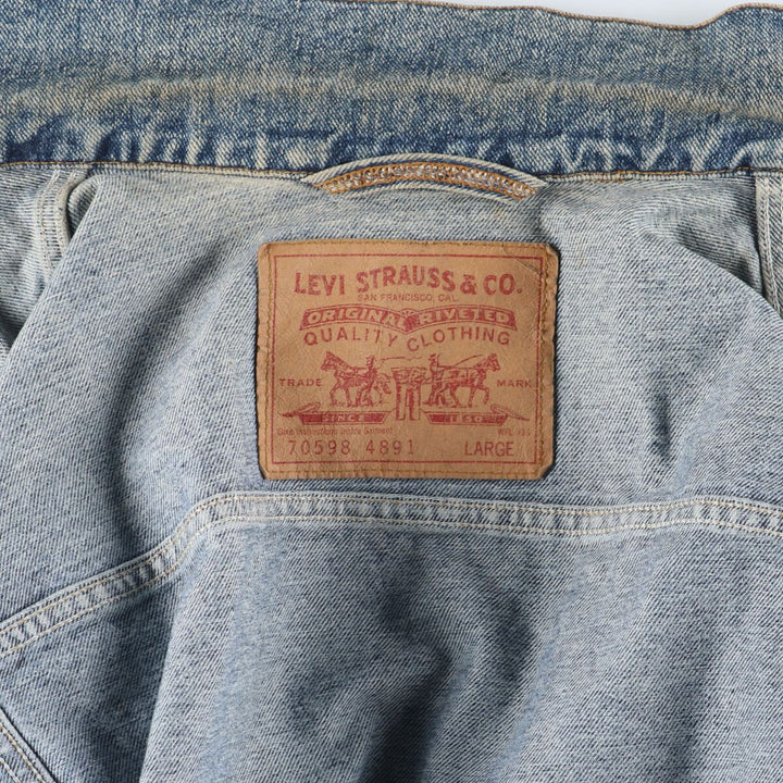 90'S Levi's 70598-4891 Large Patch Denim Jacket, Made in USA, Men's L, Vintage /eaa426550