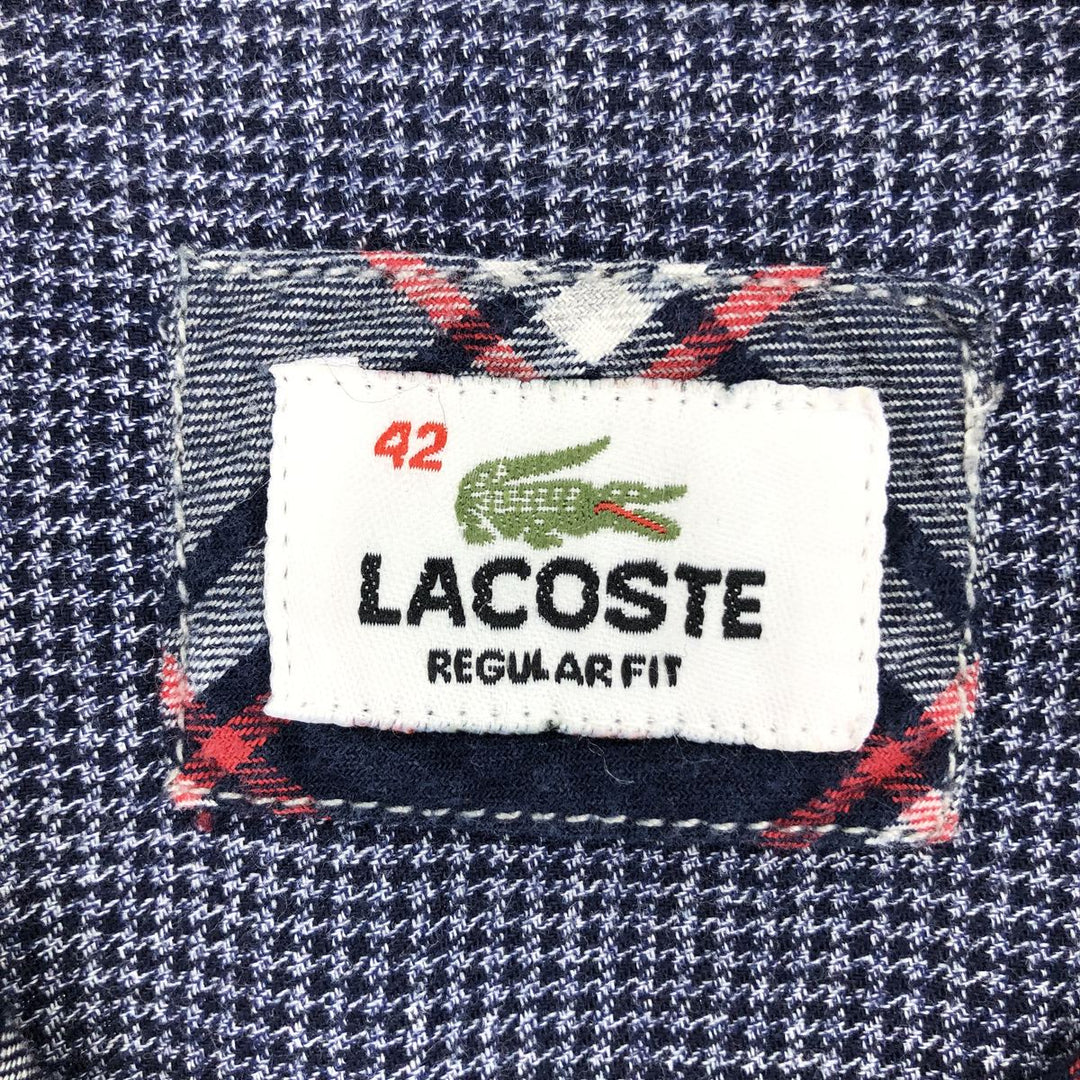 Lacoste LACOSTE REGULAR FIT long sleeve light flannel check shirt Men's L /eaa426626