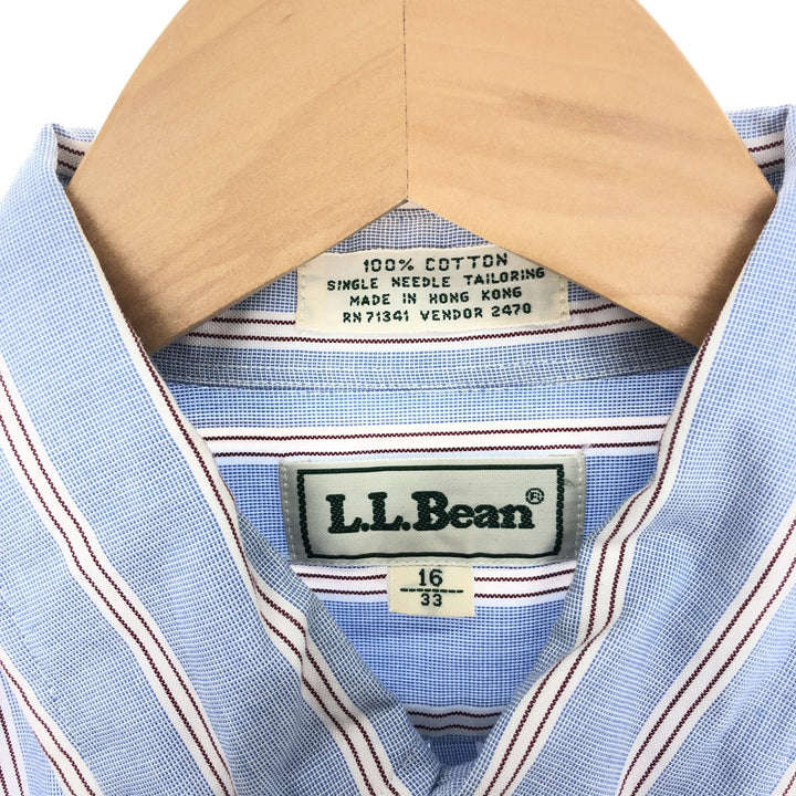 80'S LLBean Long Sleeve Button Down Striped Shirt Men's XL Vintage /eaa426671