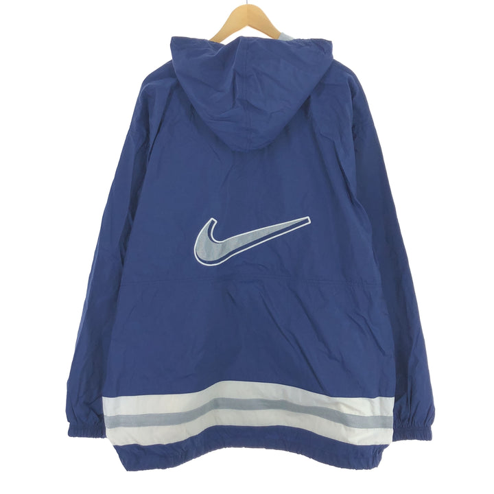 90'S Nike Back Logo Half Zip Nylon Hoodie Men's XXL Vintage /eaa427160