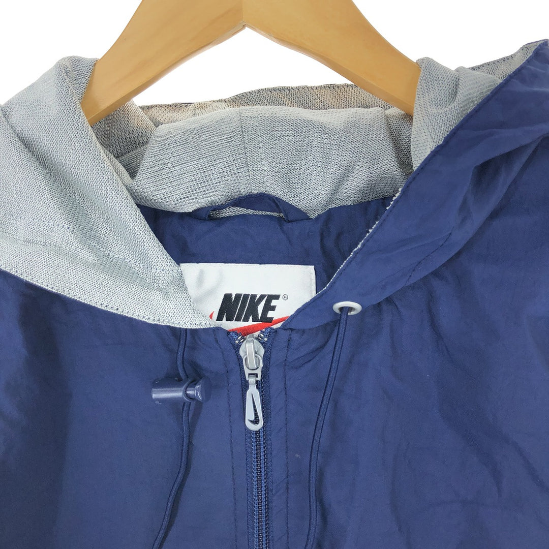 90'S Nike Back Logo Half Zip Nylon Hoodie Men's XXL Vintage /eaa427160