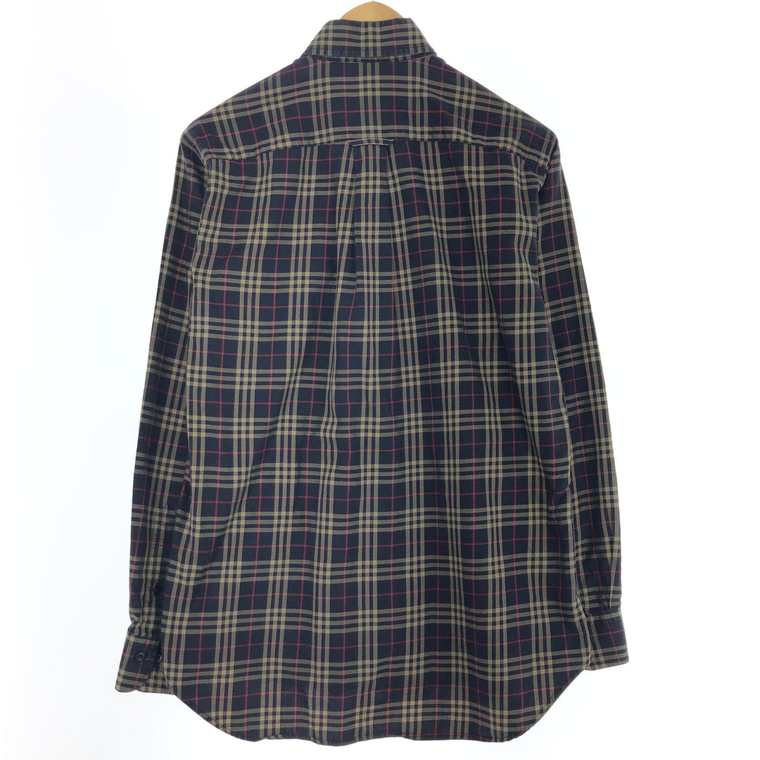 Burberry's long sleeve button down check shirt for men, size M /eaa427303