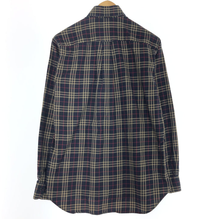 Burberry's long sleeve button down check shirt for men, size M /eaa427303