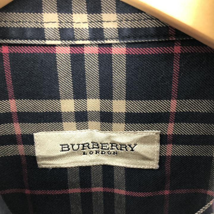 Burberry's long sleeve button down check shirt for men, size M /eaa427303