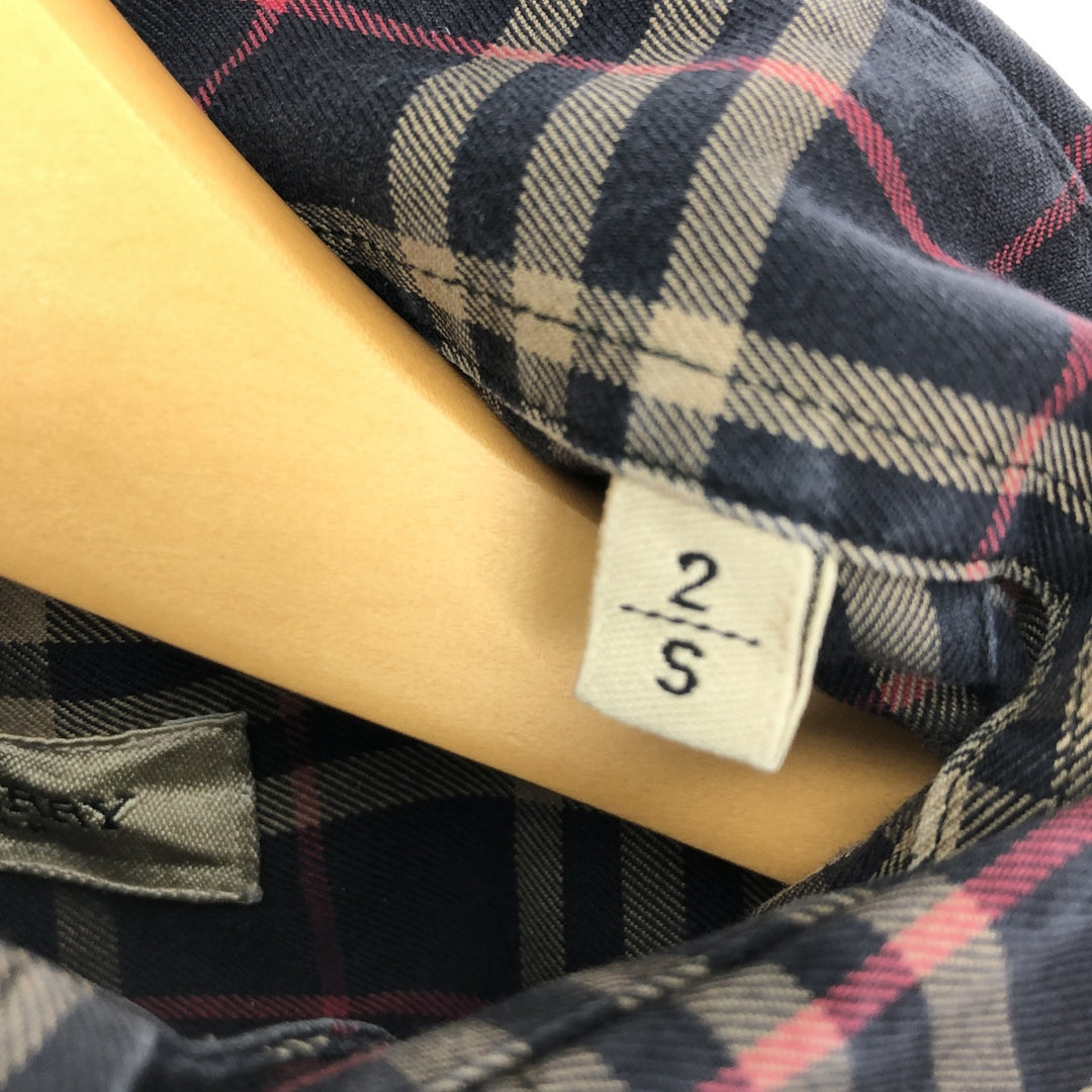 Burberry's long sleeve button down check shirt for men, size M /eaa427303