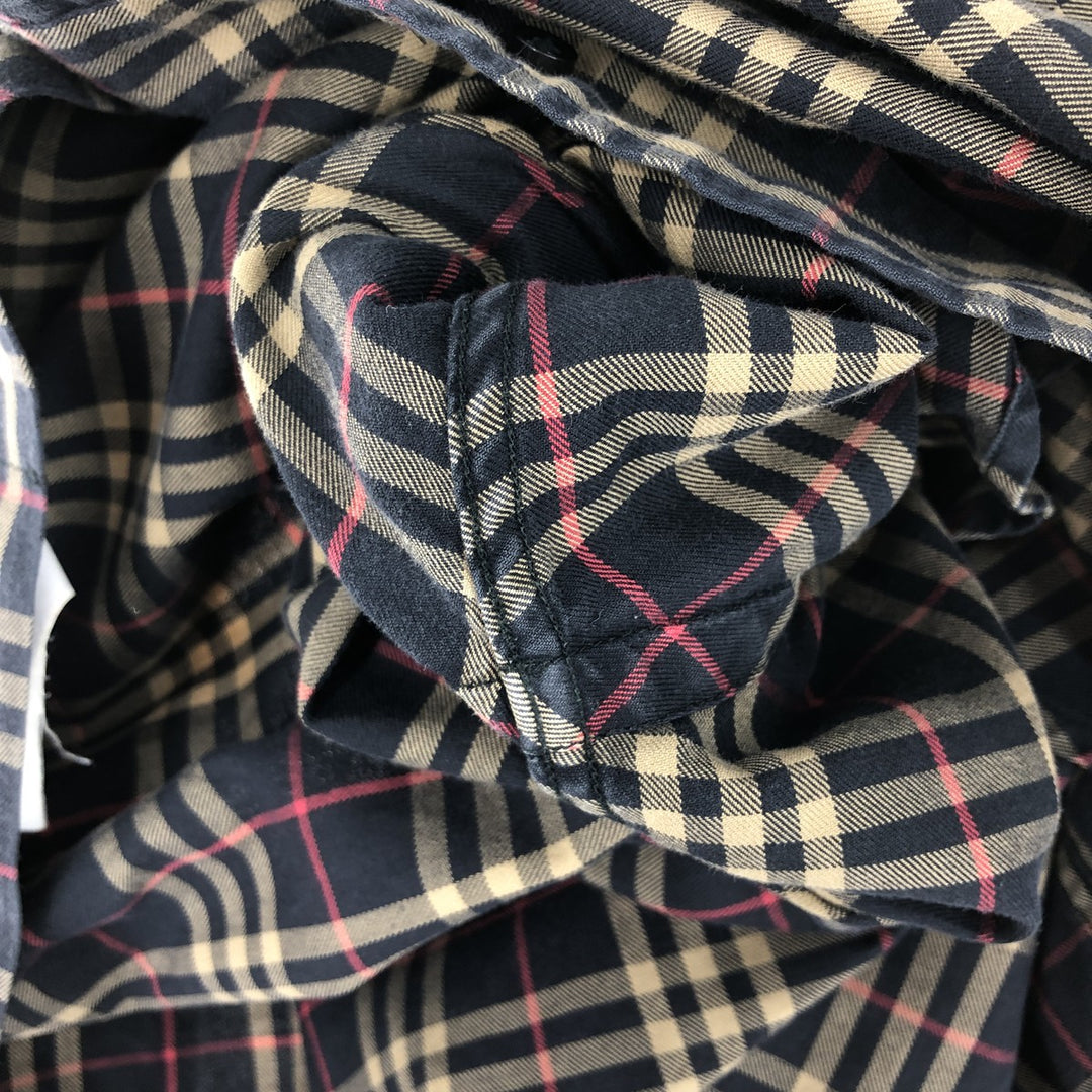 Burberry's long sleeve button down check shirt for men, size M /eaa427303