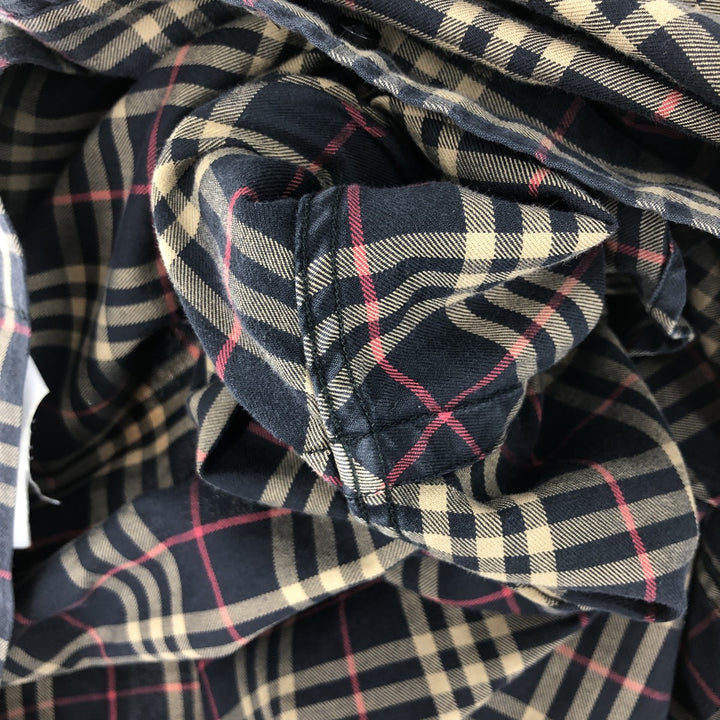 Burberry's long sleeve button down check shirt for men, size M /eaa427303