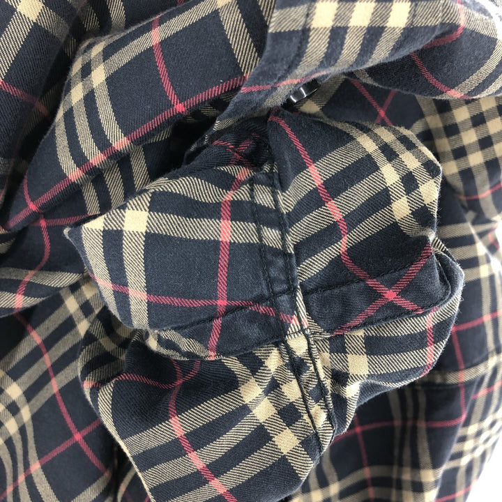 Burberry's long sleeve button down check shirt for men, size M /eaa427303