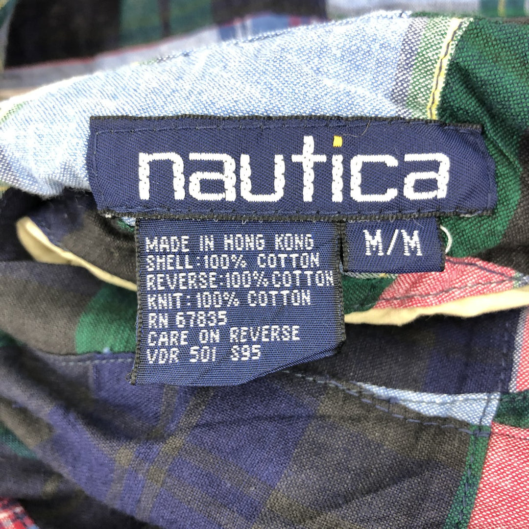 90'S NAUTICA Reversible Patchwork Check Pattern Swing Top Sports Jacket Men's M Vintage /eaa427493