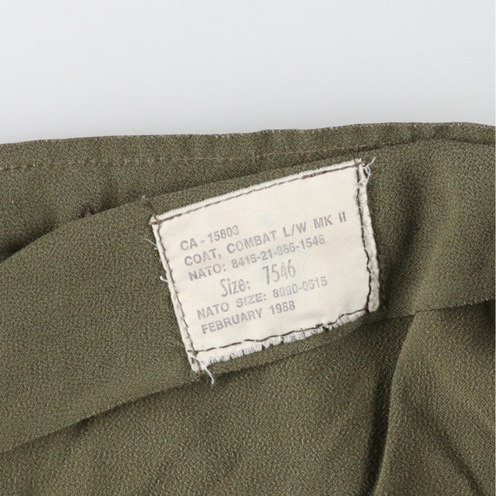 80'S Canadian Military Genuine MK2 Lightweight Jacket Military Combat Jacket Men's L Vintage /eaa427512