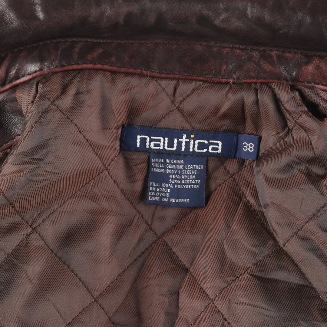 90'S NAUTICA Leather Blouson Type Men's M Vintage / eaa427837