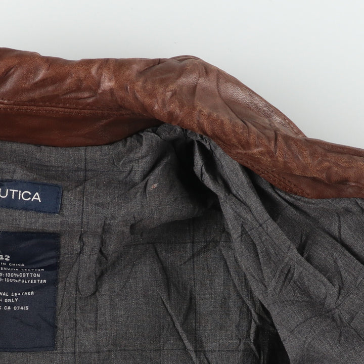 NAUTICA Leather Blouson Type Men's L /eaa427890