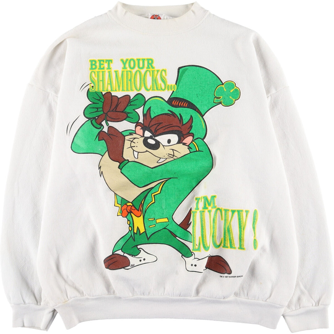 90'S TULTEX Looney Tunes TASMANIAN DEVIL Character Sweatshirt, Men's XL, Vintage /eaa427922