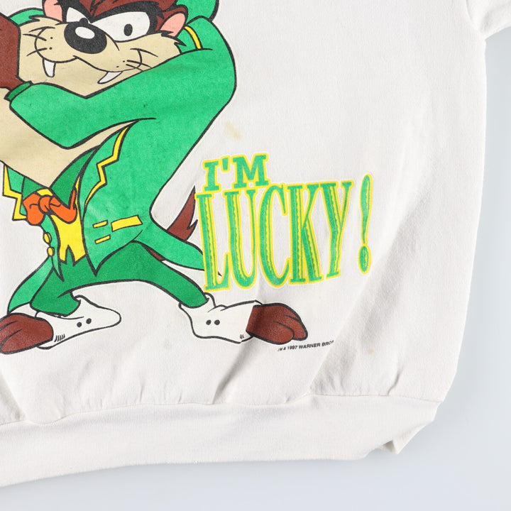 90'S TULTEX Looney Tunes TASMANIAN DEVIL Character Sweatshirt, Men's XL, Vintage /eaa427922