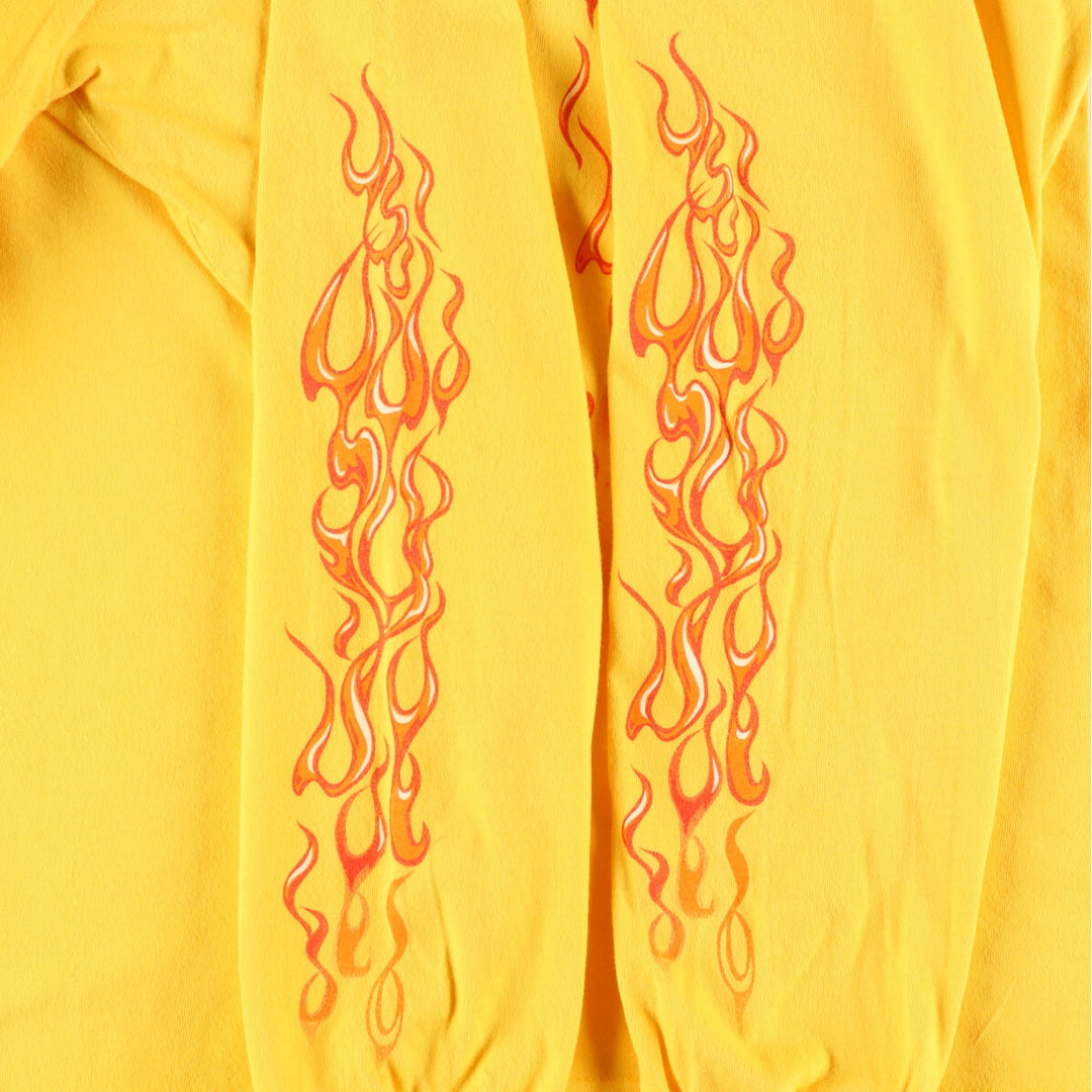 00'S Harley-Davidson Hanes Double-sided Print Long Sleeve T-Shirt, Men's M unknown yellow type Vintage Second Hand