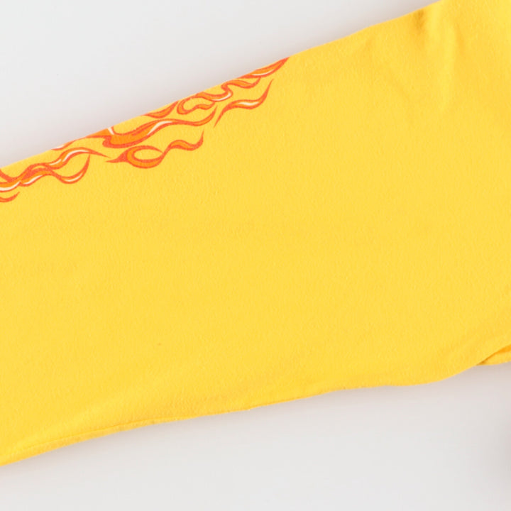 00'S Harley-Davidson Hanes Double-sided Print Long Sleeve T-Shirt, Men's M unknown yellow type Vintage Second Hand