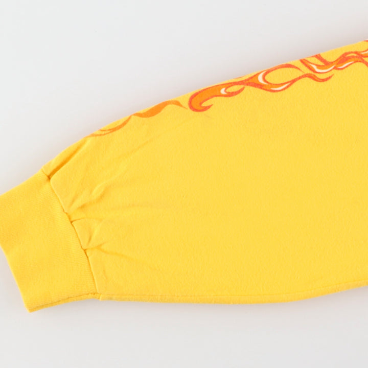 00'S Harley-Davidson Hanes Double-sided Print Long Sleeve T-Shirt, Men's M unknown yellow type Vintage Second Hand