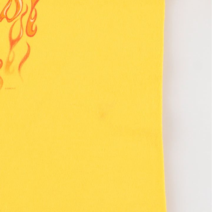 00'S Harley-Davidson Hanes Double-sided Print Long Sleeve T-Shirt, Men's M unknown yellow type Vintage Second Hand