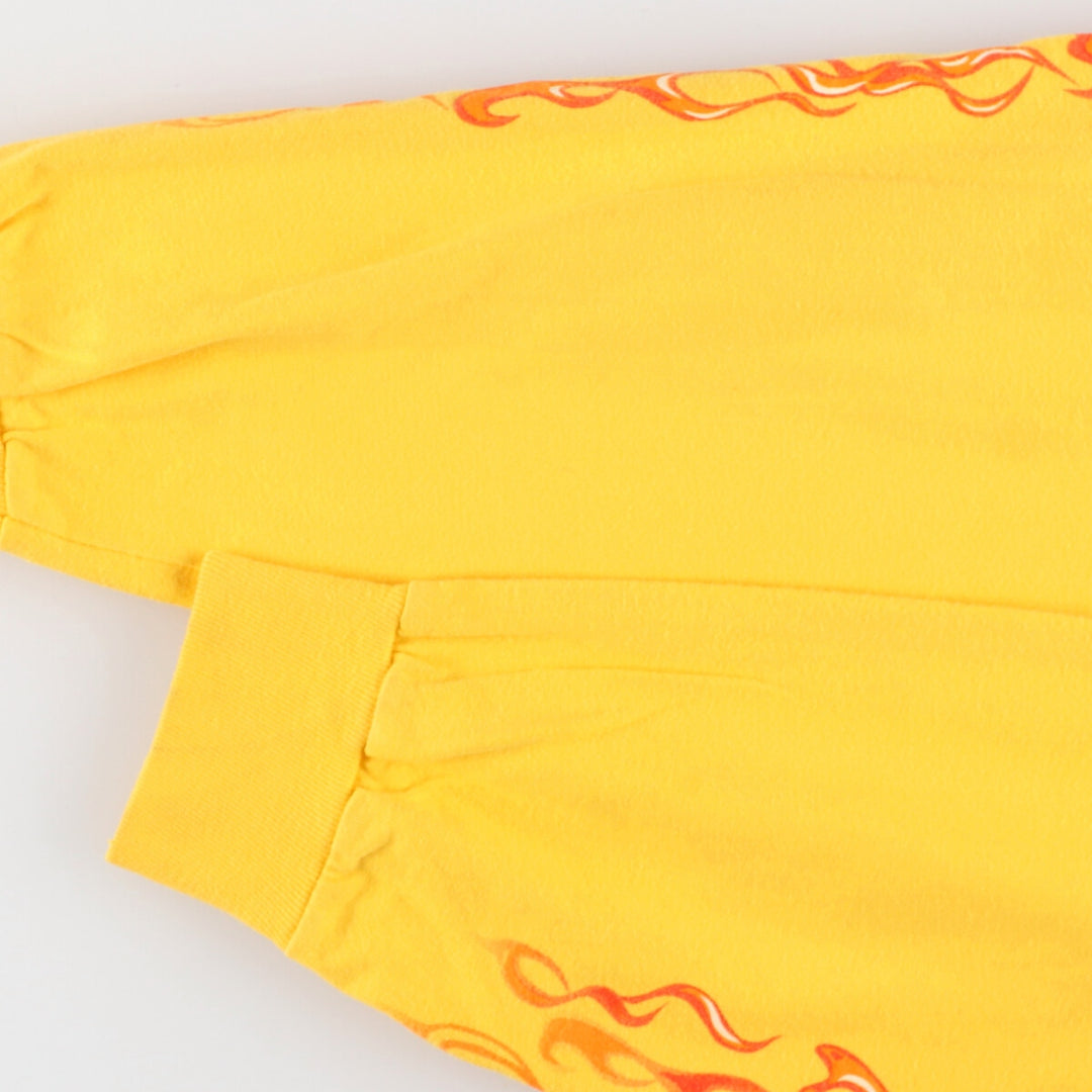 00'S Harley-Davidson Hanes Double-sided Print Long Sleeve T-Shirt, Men's M unknown yellow type Vintage Second Hand