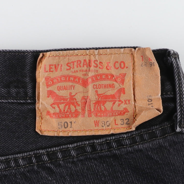 Levi's 501 Black Denim Straight Denim Pants Men's W37 / eaa428036