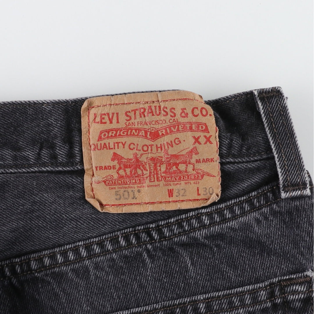 00'S Levi's 501 Black Denim Straight Denim Pants Men's W32 / eaa428039