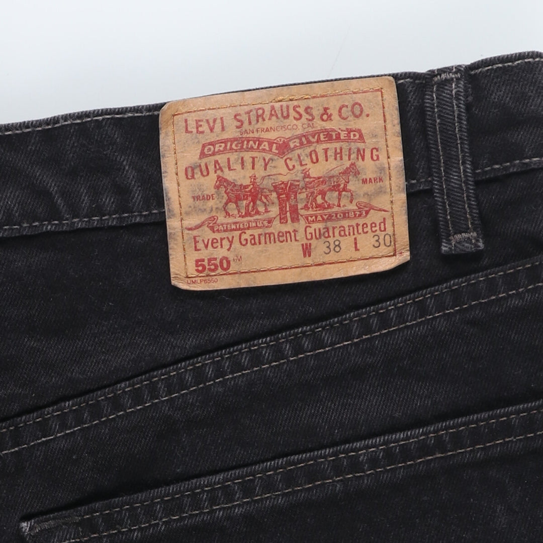 90'S Levi's 550 Relaxed Fit Black Denim Tapered Denim Pants Made in Canada Men's W37 Vintage /eaa428066