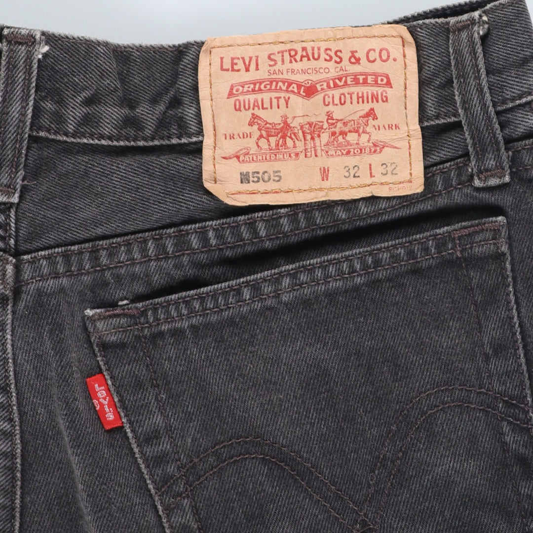 Levi's 505 Black Denim Tapered Denim Pants Men's W31 / eaa428089