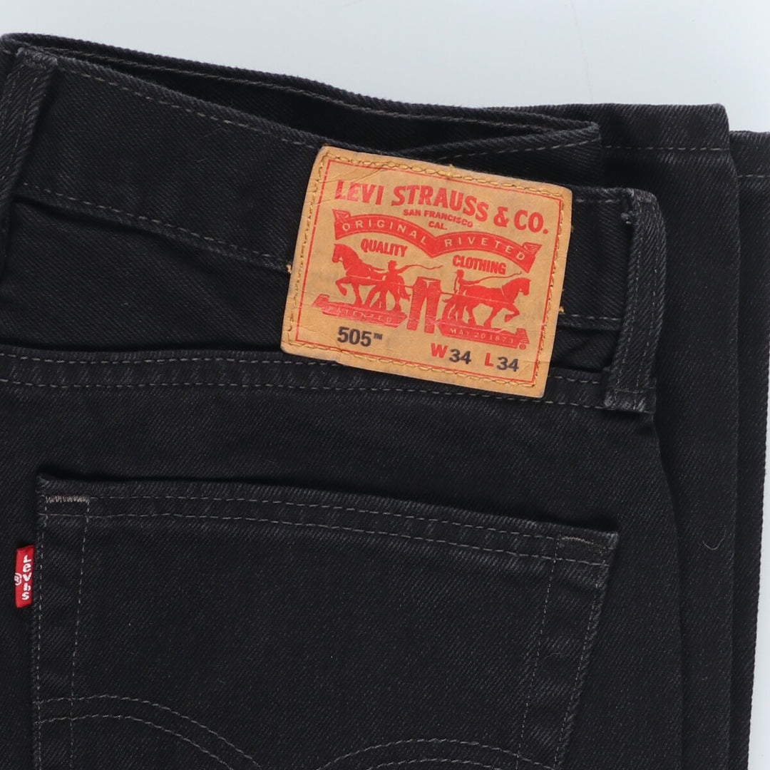 Levi's 505 Black Denim Tapered Denim Pants Men's W34 / eaa428090