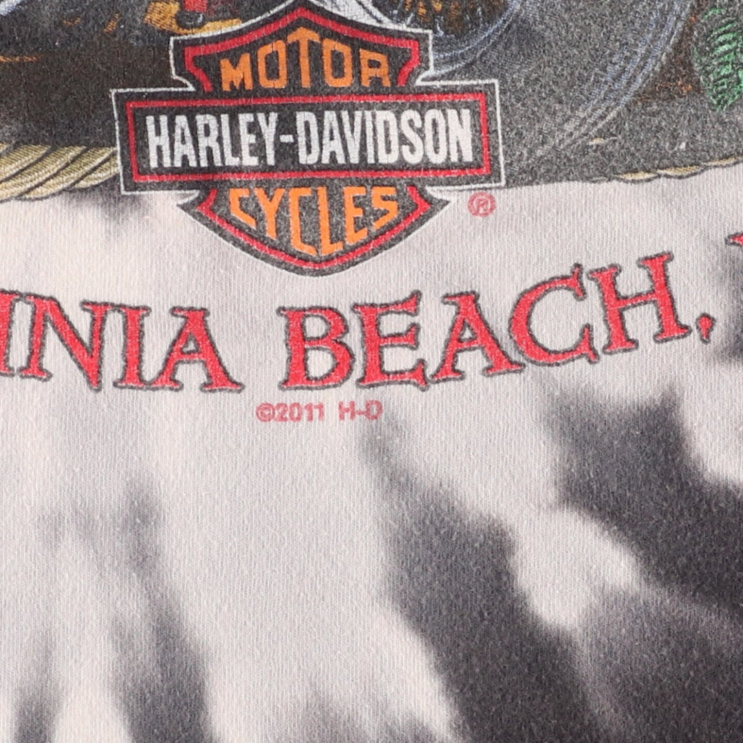 Harley-Davidson Tie-dye Pattern Back Print Motorcycle Bike T-shirt Men's XL /eaa428118