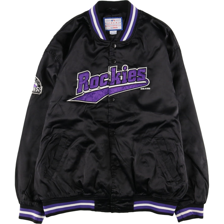 90'S LOGO ATHLETIC MLB Colorado Rockies nylon stadium jacket men's L vintage /eaa428141