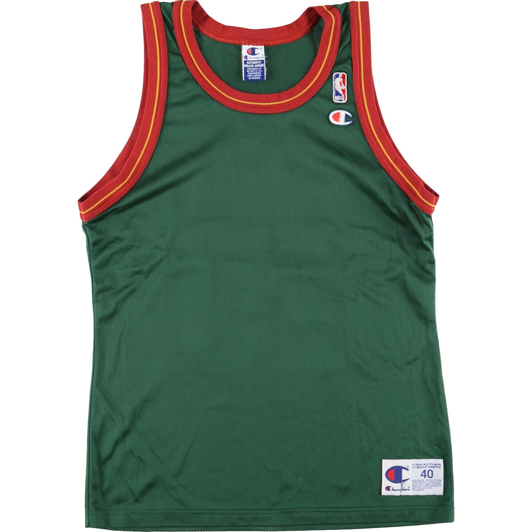 90'S Champion NBA SEATTE SUPERSONICS Seattle Supersonics Mesh Tank Top Game Shirt Men's L /eaa428345