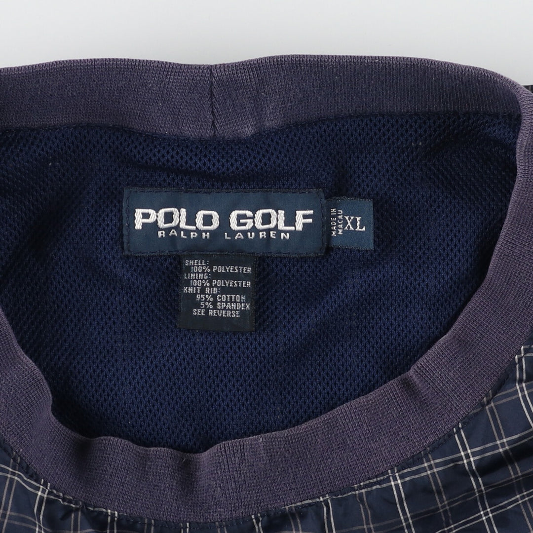 90'S Ralph Lauren POLO GOLF Warm-up Pullover Men's XL Vintage /eaa428409
