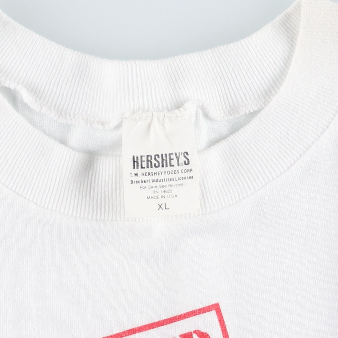 80's HERSHEY'S Advertising T-shirt Made in USA Men's L Vintage /eaa428442