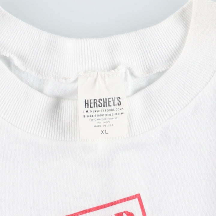 80's HERSHEY'S Advertising T-shirt Made in USA Men's L Vintage /eaa428442