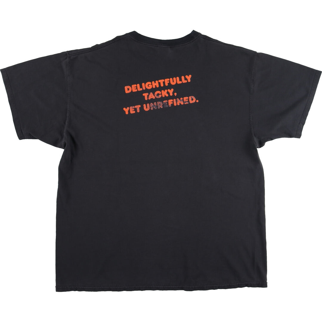 00'S Jerseys HOOTERS Double-sided Print Advertising T-Shirt Men's XXL cotton black type Vintage Second Hand