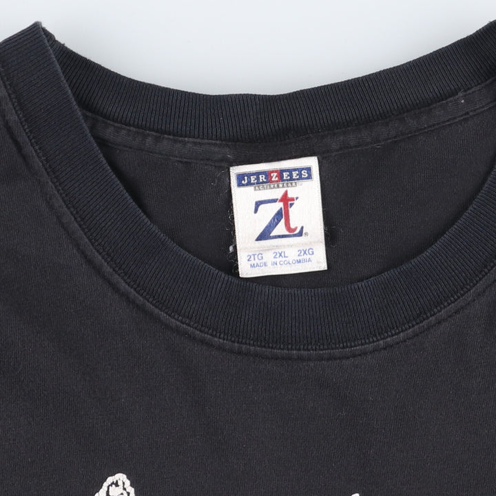 00'S Jerseys HOOTERS Double-sided Print Advertising T-Shirt Men's XXL cotton black type Vintage Second Hand