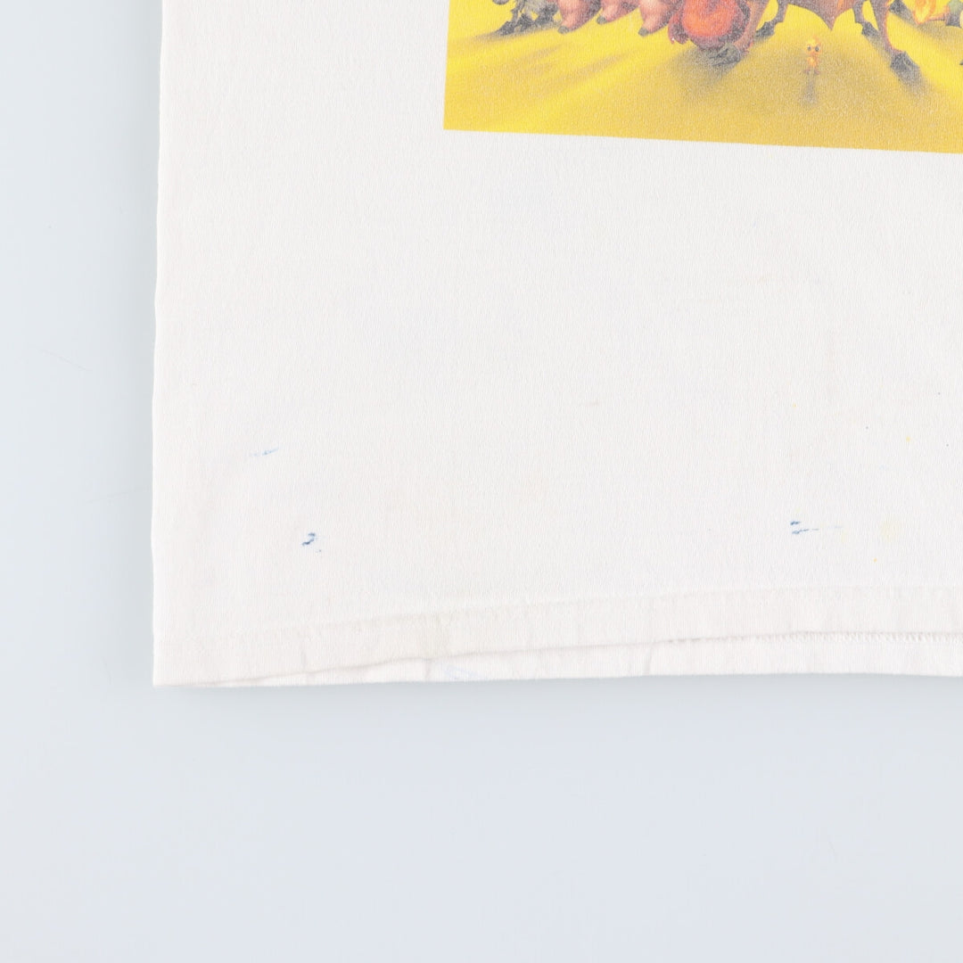 DISNEY STORE HOME ON THE RANGE BUST A MOO Character Print T-Shirt Men's L white type Vintage Second Hand