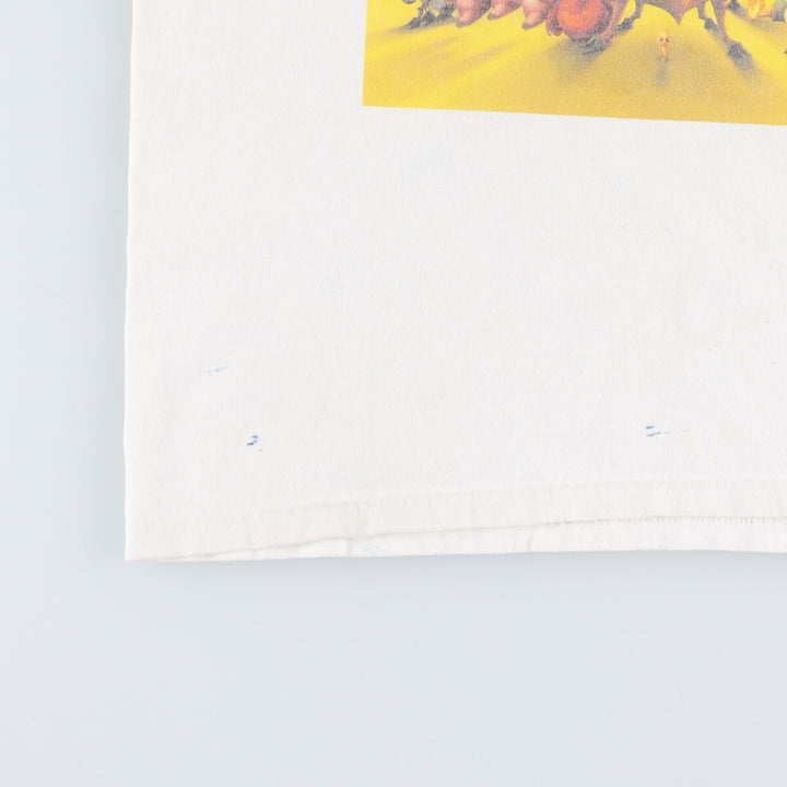 DISNEY STORE HOME ON THE RANGE BUST A MOO Character Print T-Shirt Men's L white type Vintage Second Hand