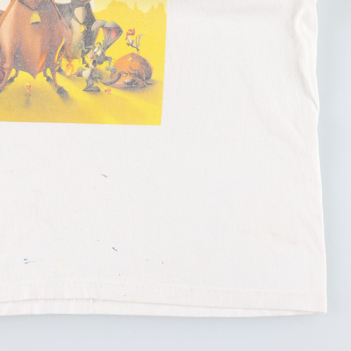 DISNEY STORE HOME ON THE RANGE BUST A MOO Character Print T-Shirt Men's L white type Vintage Second Hand