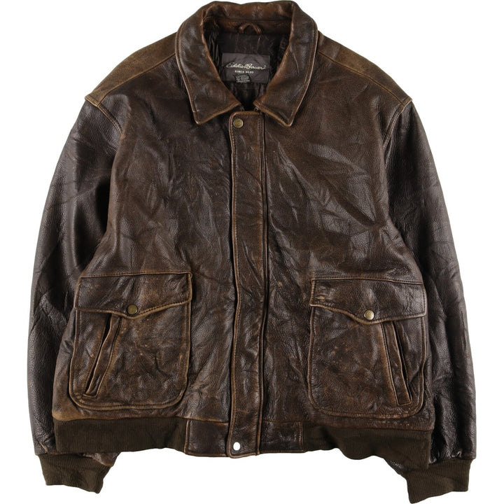 Big Size Eddie Bauer A-2 Type Leather Flight Jacket Men's XXXL /eaa428541